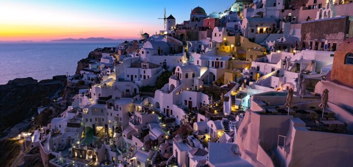 santorini západ slunce
